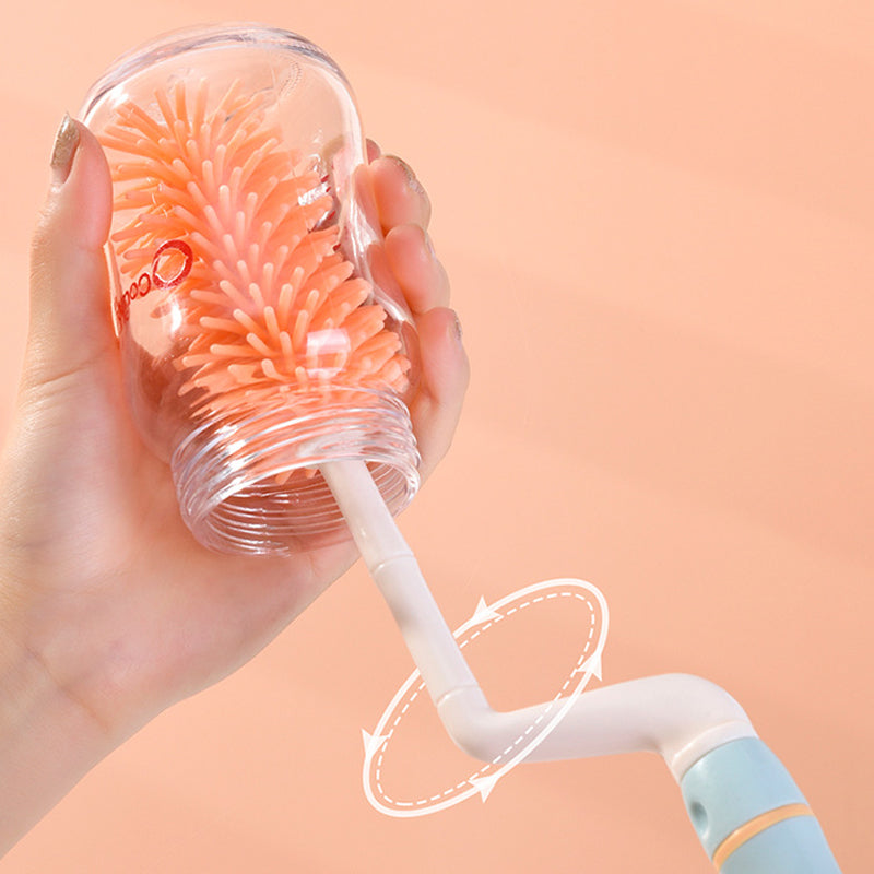 1/2/3pcs ,Clean-Bottle ™- brosses en silicone pour biberon à rotation 360, nettoyage de sucette ,mamelon ,ensemble de pinceaux compte goutte