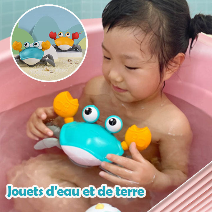 Crabe d'évasion à induction électrique , jouet Musicaux électrique rechargeable pour enfant ,cadeau d'anniversaire, jouet interactif ,Apprendre à ramper