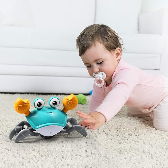 Crabe d'évasion à induction électrique , jouet Musicaux électrique rechargeable pour enfant ,cadeau d'anniversaire, jouet interactif ,Apprendre à ramper