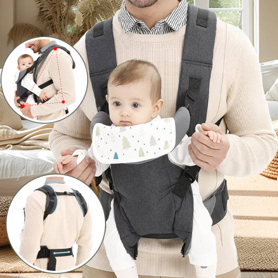 jouer avec son bébé dans son porte bebe sécuritaire