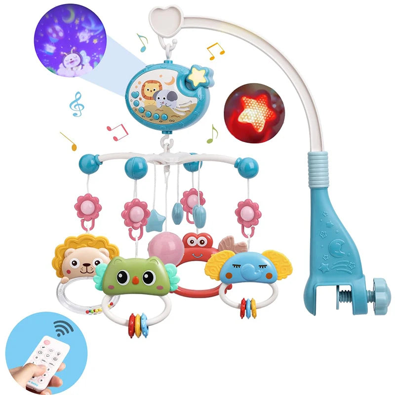 Projecteur Mobile musical Multifonctions pour bébé ,Veilleuse ,Hochet ,jouets