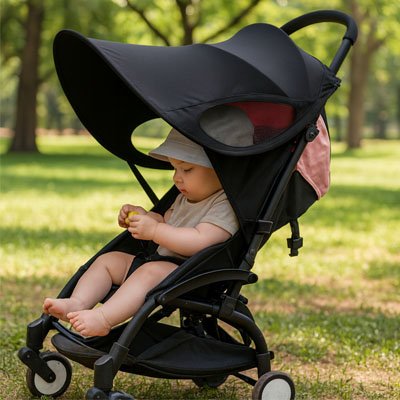 Bébé sous son  Par soleil pour poussette​ 