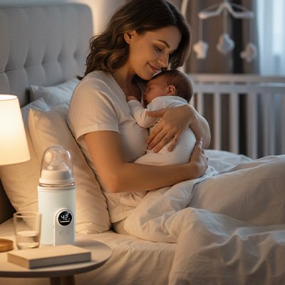 Chauffe biberon qui facile la vie de maman pendant la nuit 