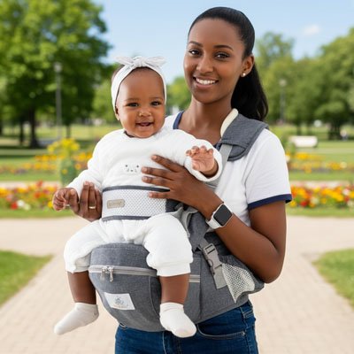 Porte bebe ergonomique bebe face a la route 