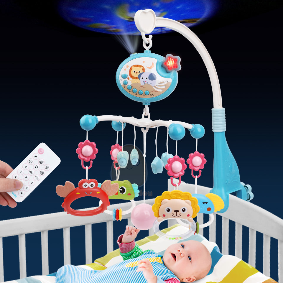 Projecteur Mobile musical Multifonctions pour bébé ,Veilleuse ,Hochet ,jouets