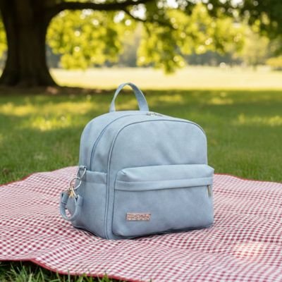 Sac a langer a dos bleu pour les sorties davec bébé
